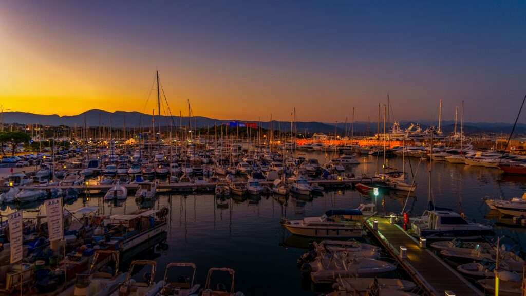 Antibes at night