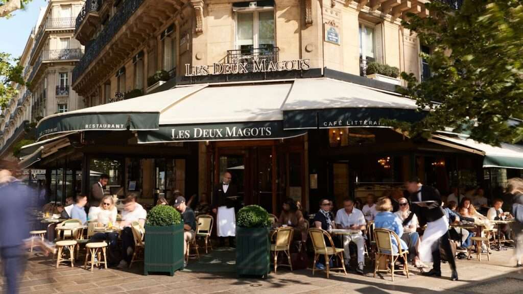 les deux magots best cafes in Paris near the Eiffel Tower