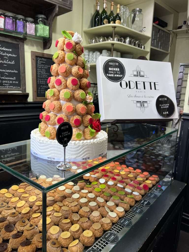 choux pastries, odette Paris