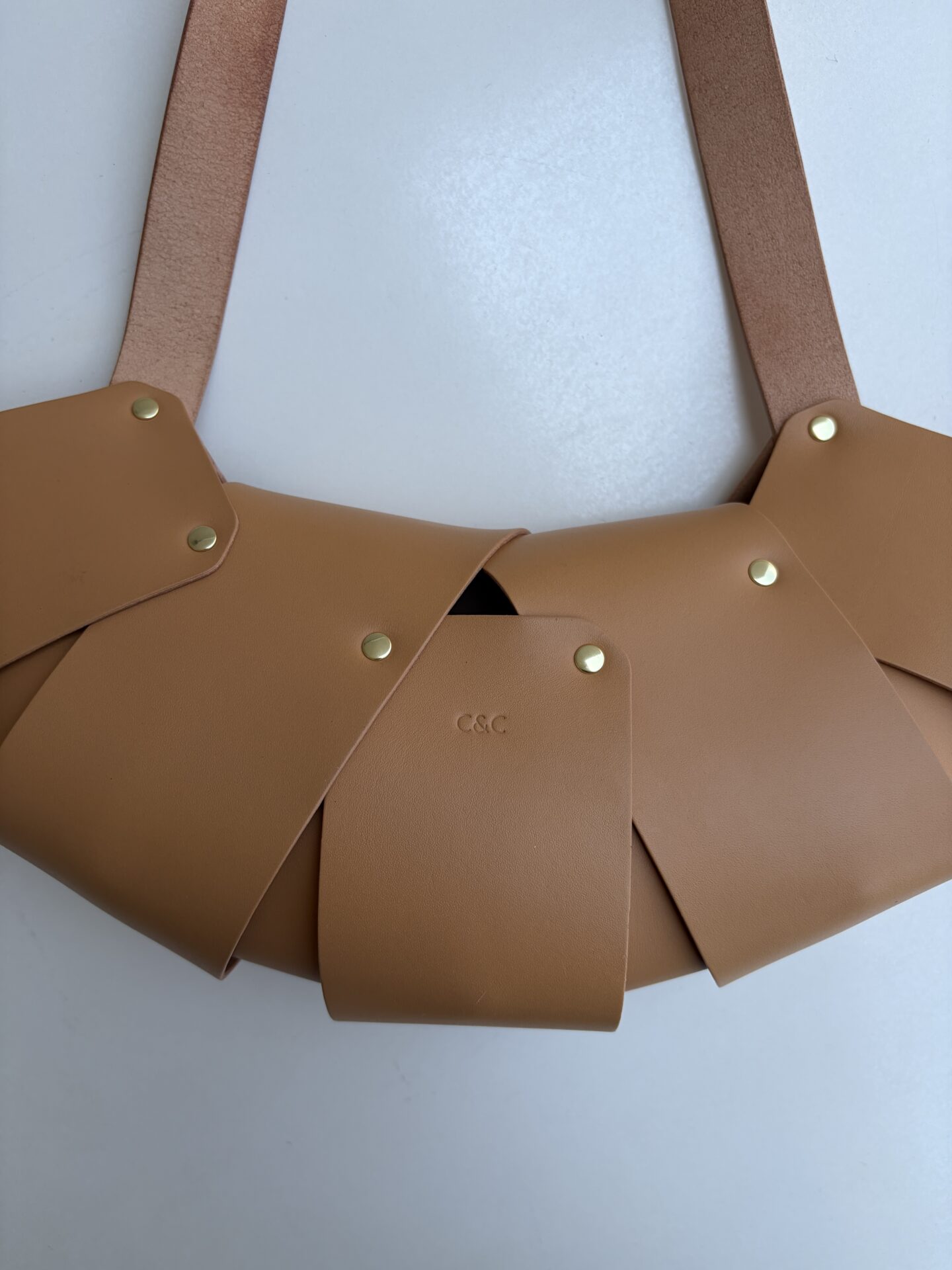 Manuel Dreesmann Croissant bag with engraving